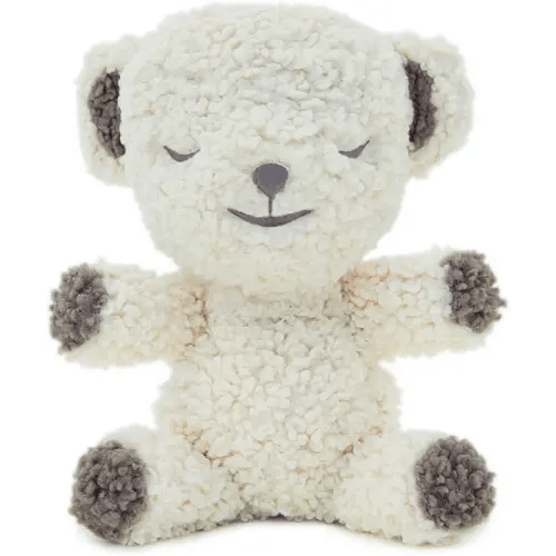 SNOObear White Noise Machine - Cry-Activated Plush Baby Sleep Soother - Cream Woolly