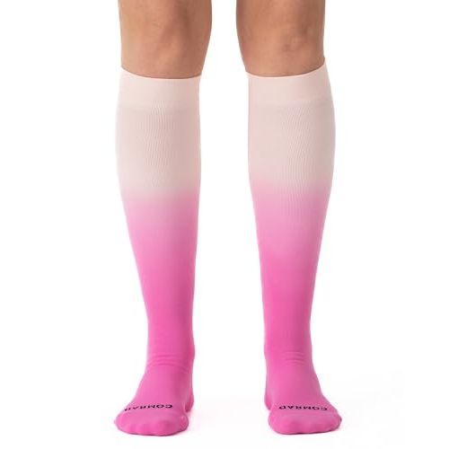 Comrad Nylon Knee High Socks - 15-20mmHg Graduated Compression Socks - Soft & Breathable Support Unisex Socks