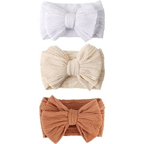 Baby Bows Headbands Nylon Baby Girl Headbands Soft Handmade Hairbands Toddler Hair Accessories for Girls Baby Newborn Infant Kids