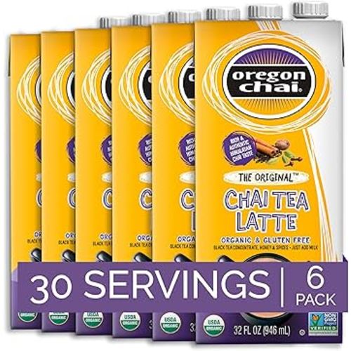 Oregon Chai Original Chai Concentrate, 32 Fluid Ounce (Pack of 6)
