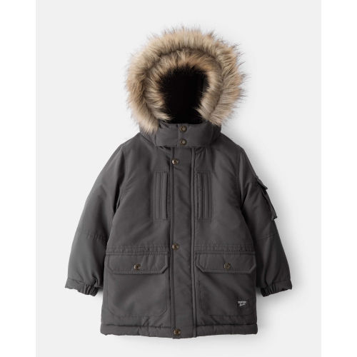 Toddler Boy Hooded Heavyweight Winter Jacket - Grey - OshKosh B'gosh | Carter's