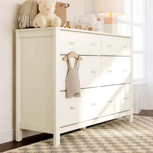 Storkcraft® Horizon 6 Drawer Dresser in Frosted Oat