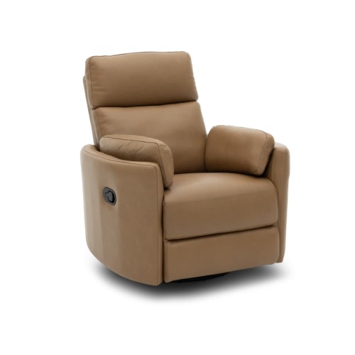 Cooper Leather Swivel Glider Recliner