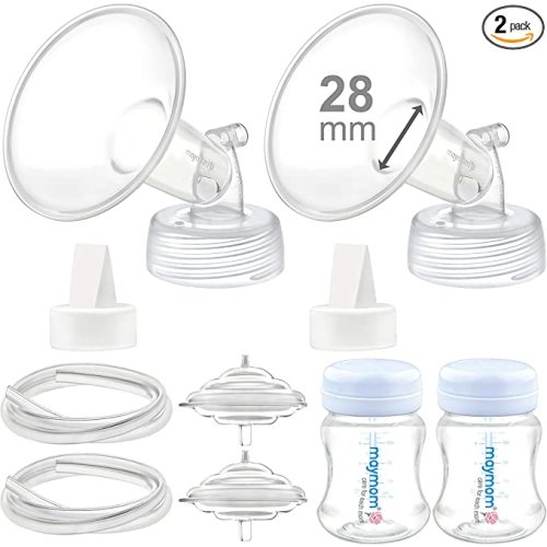 Maymom Pump Parts Compatible with Spectra S2 S1, 28mm Flange Tube Bottle Backflow Protector Valve, Not Original Spectra S2 Replacement Pump Parts Duckbill Valve Bottle