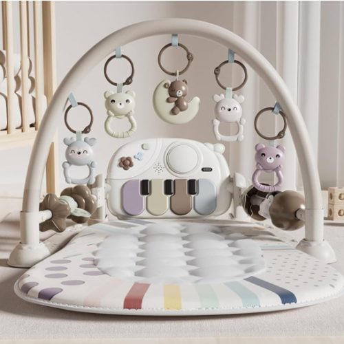 Baby Play Mat Baby Toys,Baby Gym Tummy Time Play Piano Activity Mat with 5 Infant Sensory Toys,Music & Light Infant Newborn Gifts for Babies Toddlers 0-3 6-9 11 12 Months.