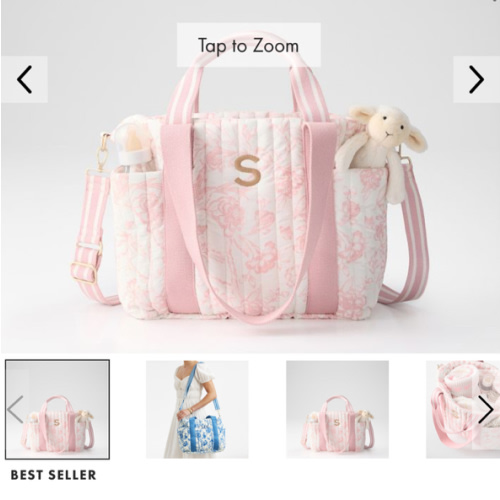 Sanderson Quilted Diaper Bag