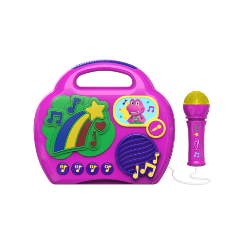Barney Sing Along Boombox, Includes Microphone and Built-in Music, Children Ages 3+