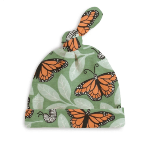 Knotted baby hat- Monarch Green