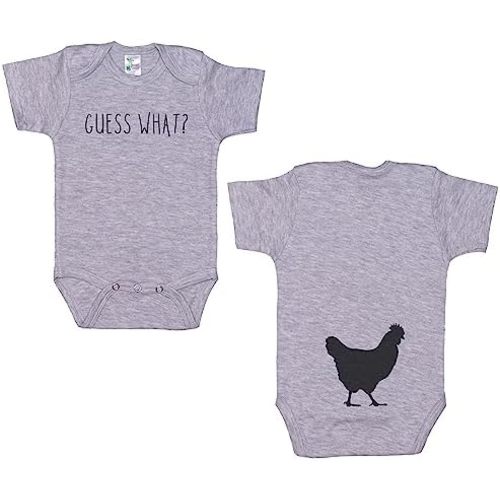 Guess What Chicken Butt/Funny Baby Onesie/Unisex Newborn Bodysuit
