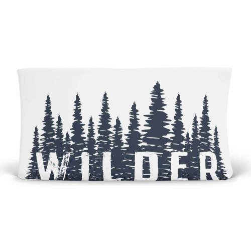 Wilder's Woodland Forest Trees Personalized Changing Pad Cover
