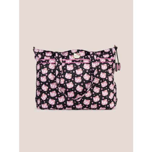 Hello Kitty Blossoms Super Be Large Duffel | Black and Pink | JuJuBe