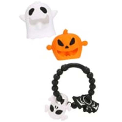 Halloween baby teether set pumpkin ghost ring skull bat
