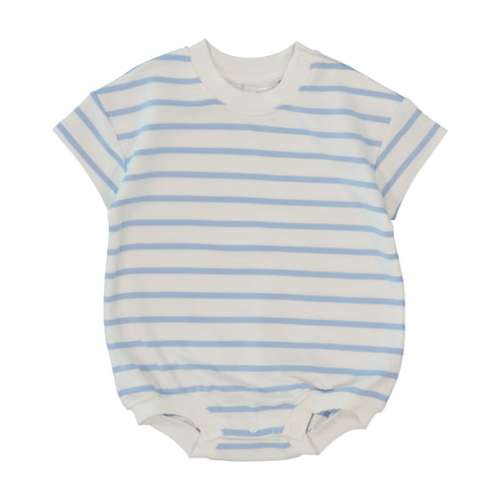 Light Blue Baby Stripe Short Sleeve Bodysuit | Best&Less™ Online