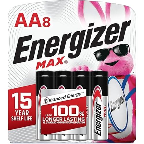 Energizer MAX AA Batteries (8 Pack), Double A Alkaline Batteries