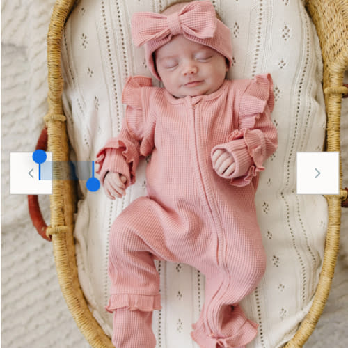 Luna + Luca Ruffle Waffle Set - Dusty Rose