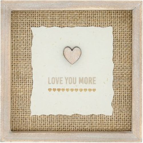 Pavilion Gift Company - Love You More - 5" MDF Plaque - Wall Sign Panels