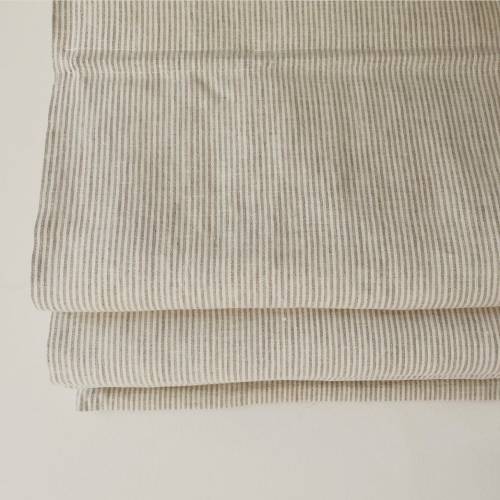 Stripe Linen Custom Roman Shades, 100% Linen Fabric Blinds, Linen Window Treatment, Modern Designer Fabric Shades, Made to order