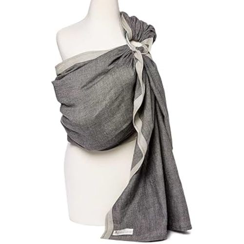Hip Baby Wrap Ring Sling Baby Carrier for Infants and Toddlers - Beautiful, 100% Soft Cotton Baby Wraps Carrier For Babies 8-35 lbs - Perfect Baby Shower Gifts Moms And Dads - Nursing Cover (Midnight)