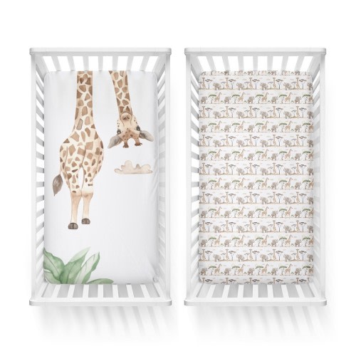 Bubba Blue Cot Fitted Sheet 2 Pack Adventure