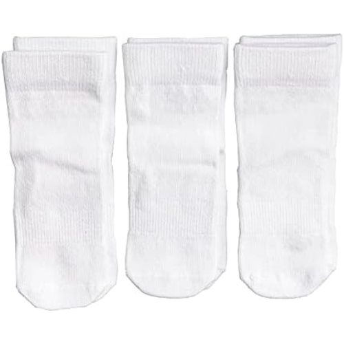 Squid Socks Bamboo Socks for Girls & Boys, 6M, 12M, 2T - 3T, White Grippy Socks that Stay On - As Seen on Shark Tank - Cloud