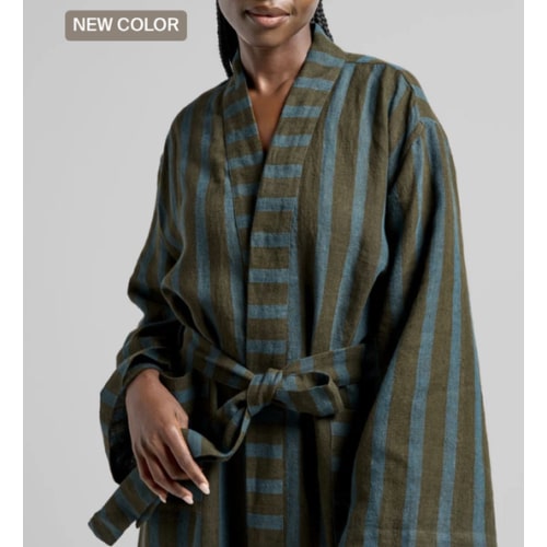 Linen Stripe Robe