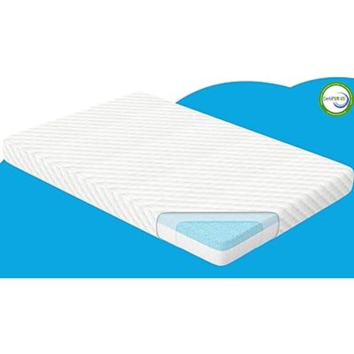 Mecc ecoh Pack and Play Mattresses, Dual Side Pack N Play Mattress, Cool Gel Memory Foam, Removable Breathable Cover, Water Resistant Lining, Hypoallergenic, Fit for Graco, Pamo Etc., 38"x26"