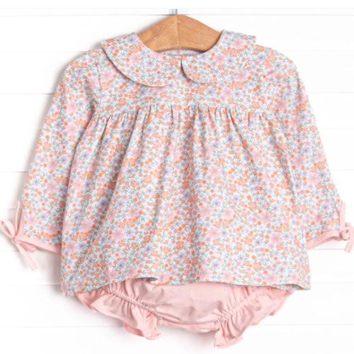 Peachy Petals Diaper Set, Pink – Stitchy Fish