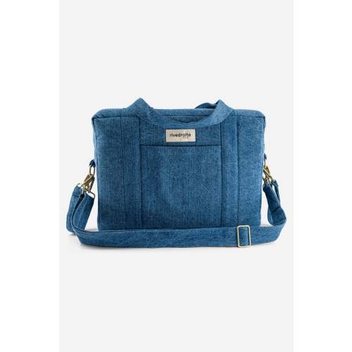 Darcy the anti diaper bag - Upcycled Stonewashed Denim