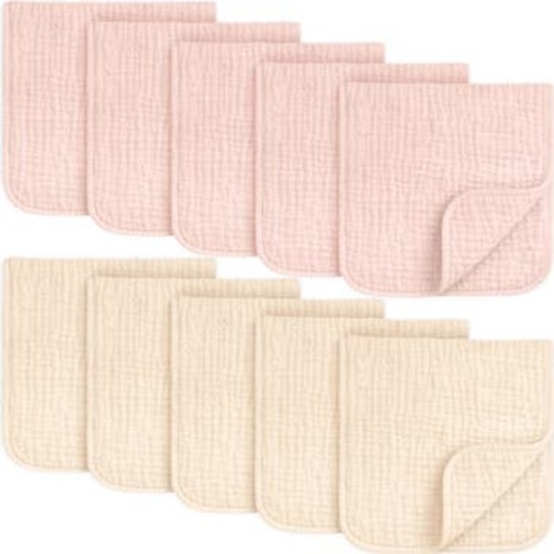 10-Pack Lyra Muslin Burp Cloths