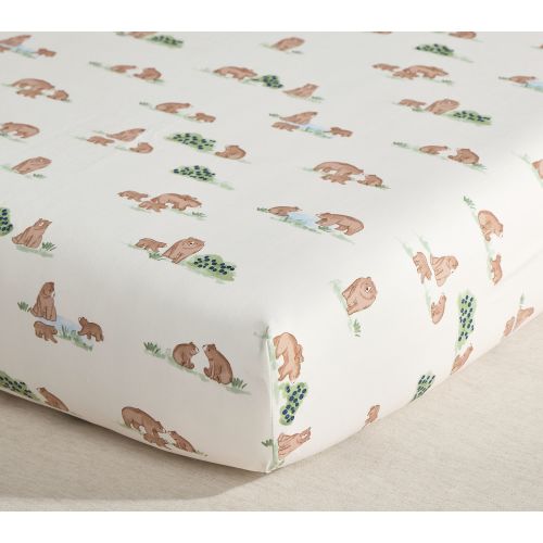 Luxe Critter Organic Cotton Crib Fitted Sheet