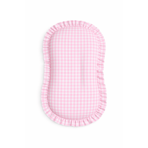 Pink Gingham Ruffle Baby Lounger Cover