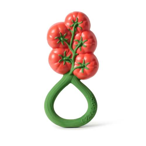 Oli & Carol: Tomato Natural Rubber Rattle Toy