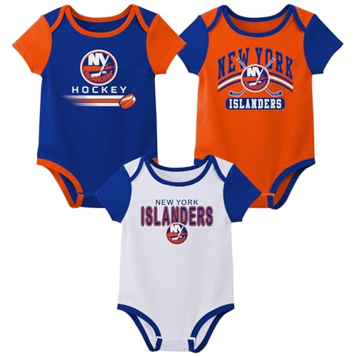 Outerstuff NHL Teams Newborn Baby and Infant Short Sleeve Bodysuit Variety 3-Pack (0-18m)