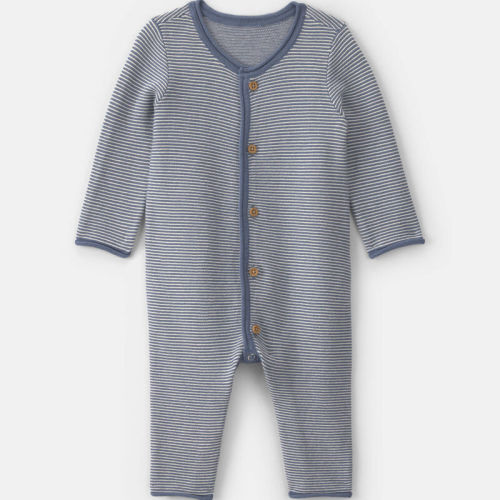 Baby Boy Striped Long-Sleeve Jumpsuit - Navy Blue | Carter’s Oshkosh Canada