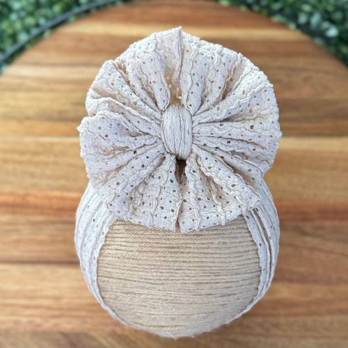 Sand Boho Crochet Loop Messy Head Wrap Bow, Fall Baby Bow, Boho Sand Fall Bow, Boho Messy Head Wrap, Boho Knit Head Wrap, Fall Head Wrap