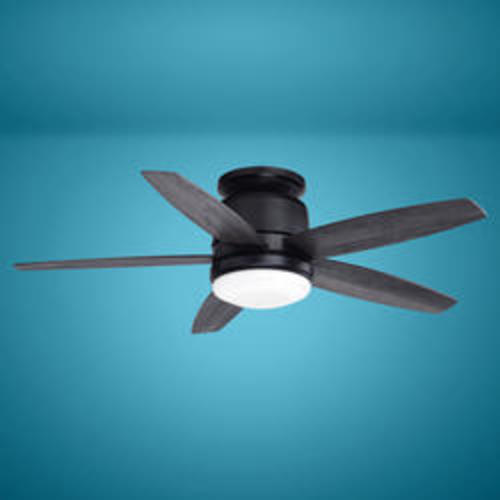 Patriot Lighting® Carlisle 44" Matte Black Indoor LED Ceiling Fan with Remote