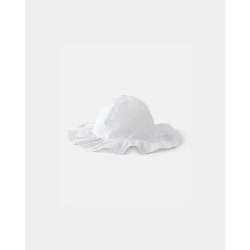 Baby Girl Cotton Swiss Dot Sunhat - White - OshKosh B'gosh | Carter's