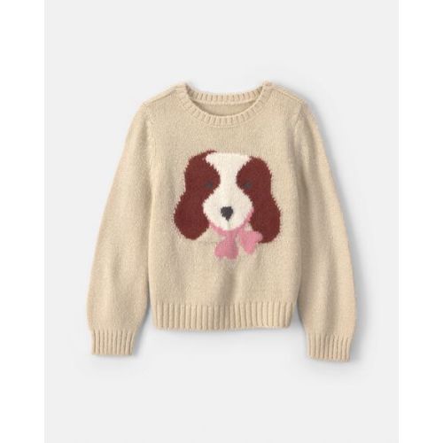 Toddler Girl Dog Sweater - Cream | Carter's