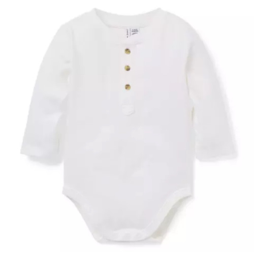 Baby Jet Ivory Baby Henley Bodysuit by Janie and Jack