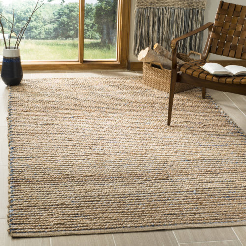 Chupp Hand Woven Jute, Denim Solid Color Rug