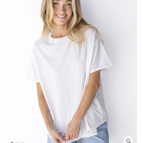 Take It In Cotton Tee - Cranberry – Natural Life