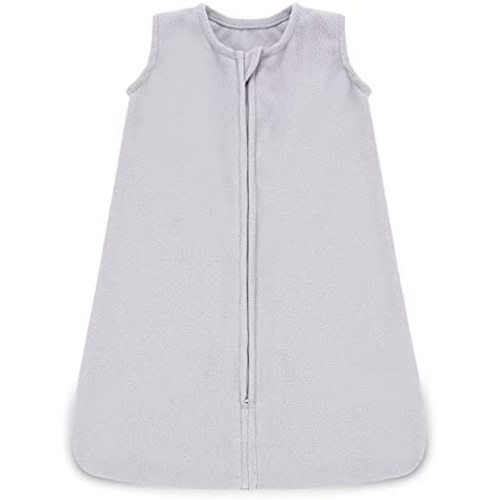 All Season Micro-Plush Baby Wearable Blanket, Ultra Light - Unisex Clothes for Toddlers, Sleeveless Warm Soft Plush Sleep Bag and Sack with Inverted Zipper (TOG 1, Large, Age 12-18 Months) - Grey