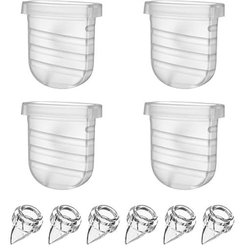 6PCS Duckbill Valves 4PCS Silicone Diaphragm, Wearable Breast Pump Replacement Parts Compatible with Lansinoh Discreet Duo Mammanuwa Nuliie S32 Series Breast Pump