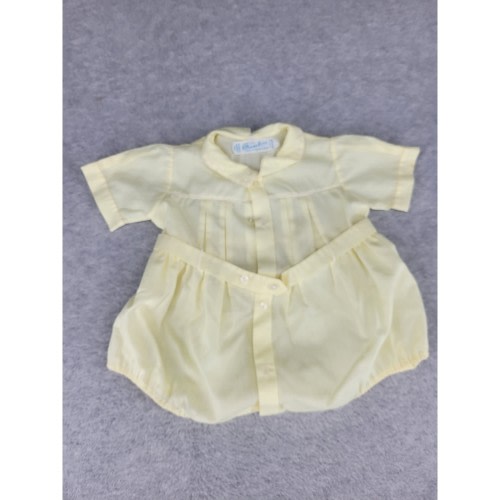 Feltman Bros Baby  Girls Yellow Button Up Romper