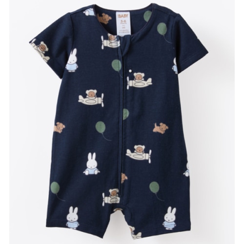 Miffy Short Sleeve Zip Romper