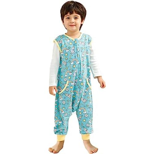 WONDAY Toddler Sleep Sack with Feet, 0.5 Tog Sleeping Sacks for Walking with Legs 12-18 Months 2T