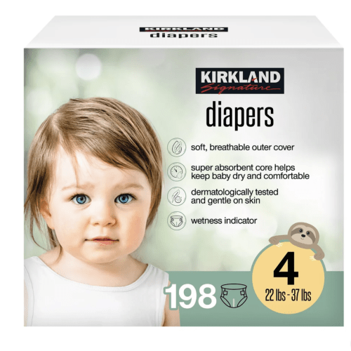 Costco Kirkland Signature Diaper, Sizes 3 and 4