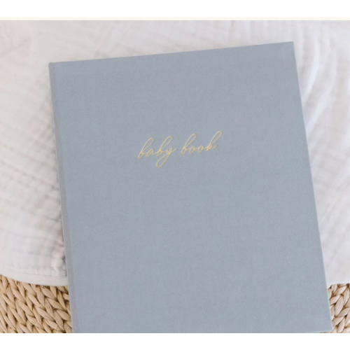 First Year Baby Memory Book - Dusty Blue