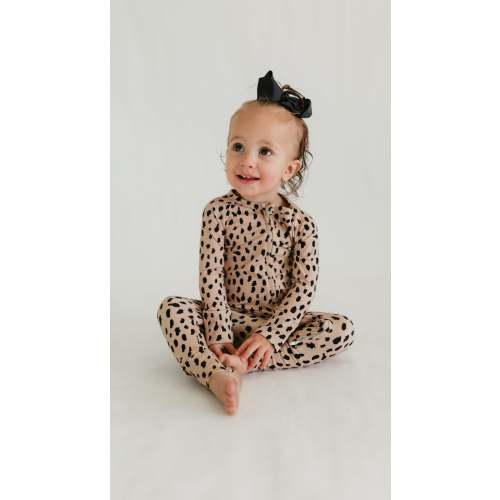 Infant Romper in Brown Cheetah – Silks