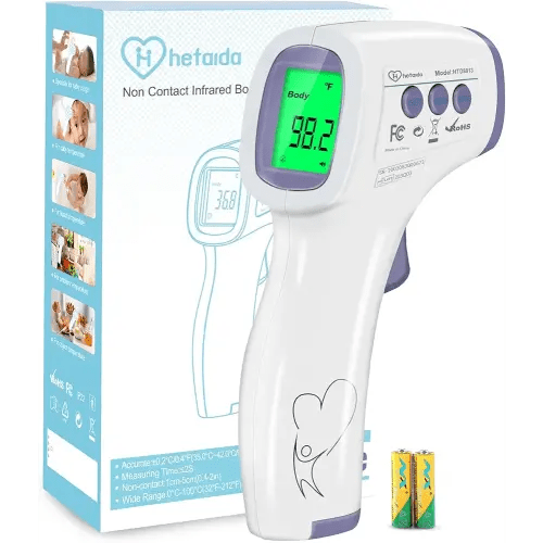 Digital Thermometer for Adults and Kids, No Touch Forehead Thermometer for Baby, 2 in 1 Body Surface Mode Infrared Thermometer with Fever Alarm and Instant Accuracy Readings